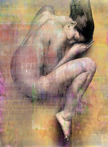 Original Figurative Body Mixed Media by Volker Rossenbach
