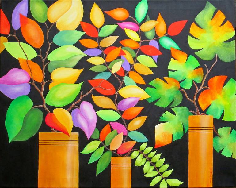 Original Expressionism Floral Paintings by Carol Sabo