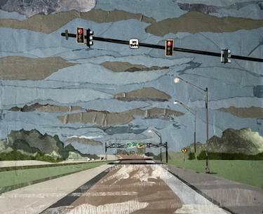 Original Contemporary Transportation Mixed Media by Cheryl Frey