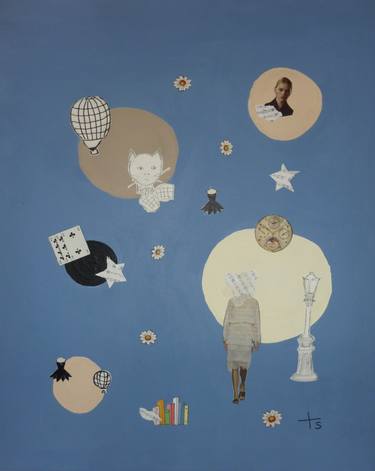 Original Modern Cats Collage by Martine Seegmann