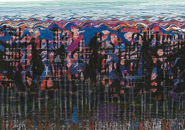 Original Abstract Expressionism Abstract Drawings by Nives Palmic