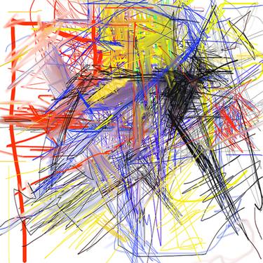Original Abstract Expressionism Abstract Mixed Media by Vasiliki Tsiaprazi