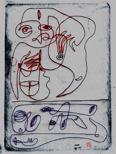 Original Contemporary Erotic Printmaking by Razvan Luscov