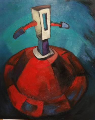 Original Cubism Abstract Painting by Irina Troma Amosova-Novikova