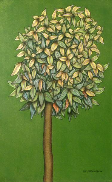 Original Art Deco Tree Paintings by Babli Keshri