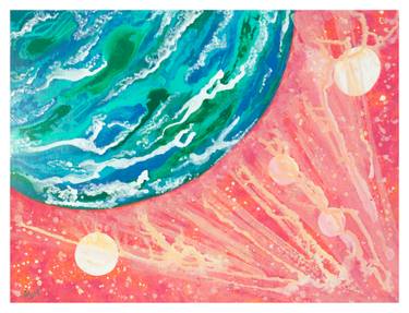 Original Contemporary Outer Space Mixed Media by Parul Mehra