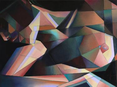Original Cubism Nude Paintings by Corné Akkers