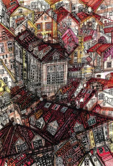 Original Impressionism Architecture Drawings by Maria Susarenko