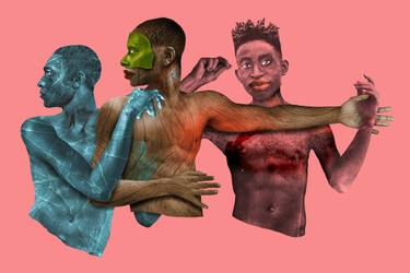 Original Expressionism People Collage by Dave Mcclinton