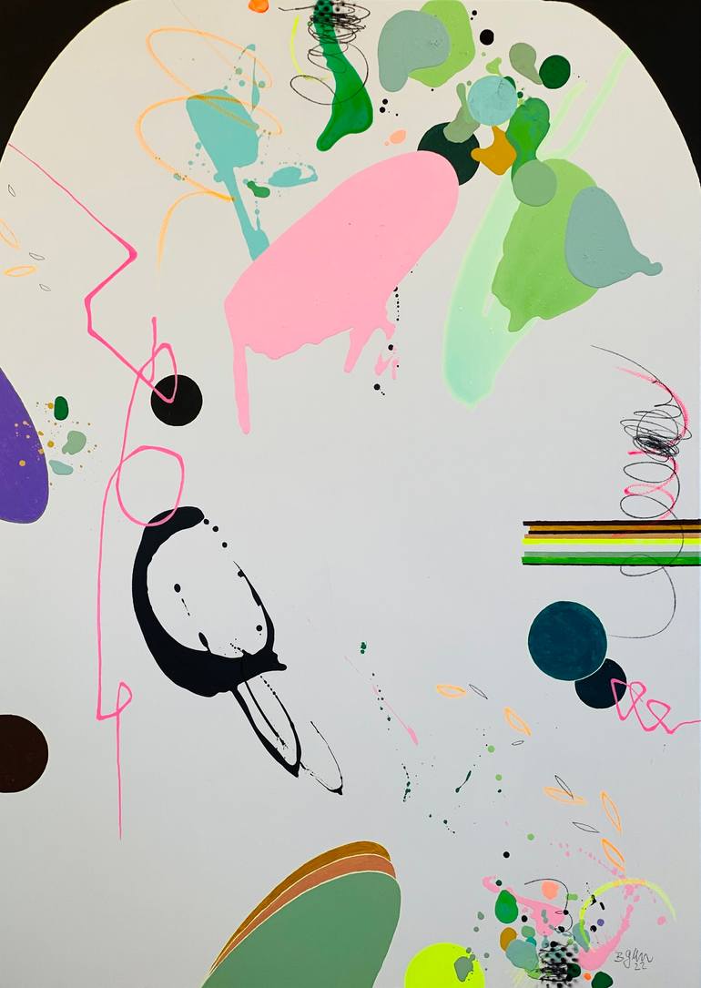 Original Pop Art Abstract Paintings by Beate Garding Schubert