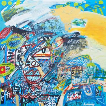 Original Street Art Abstract Painting by Martin Wagstaff