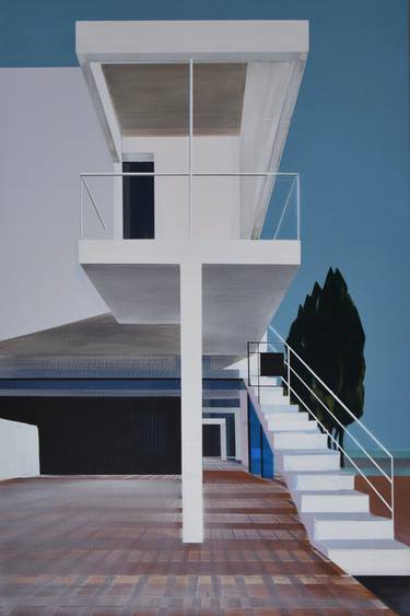 Original Bauhaus Architecture Paintings by Cécile Van Hanja