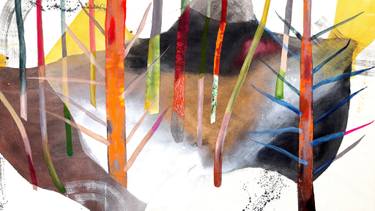 Original Abstract Expressionism Tree Paintings by Poovi Art