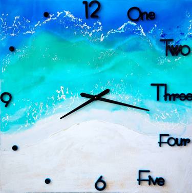Original Abstract Expressionism Seascape Installation by Poovi Art