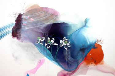 Original Abstract Outer Space Paintings by Poovi Art