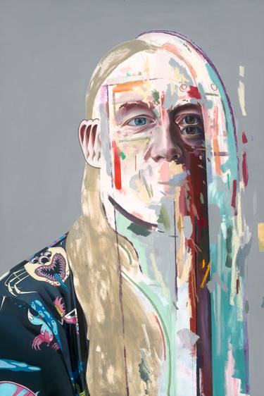 Original Abstract Portrait Painting by David Booth