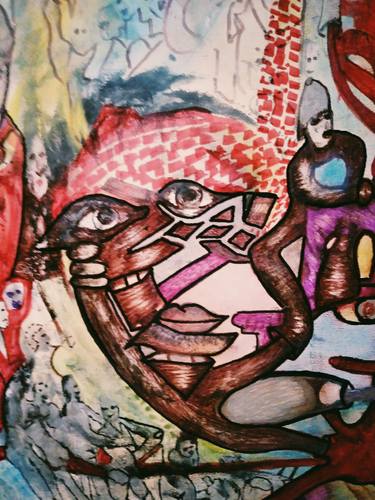 Original Abstract Expressionism Abstract Painting by Edwardo Setien
