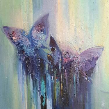 Original Art Deco Nature Painting by Irina Kretova
