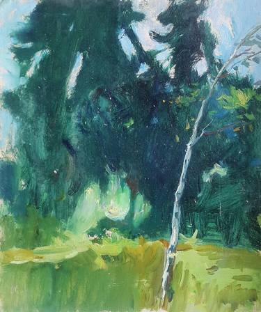 Original Expressionism Floral Painting by Yaroslav Leonets