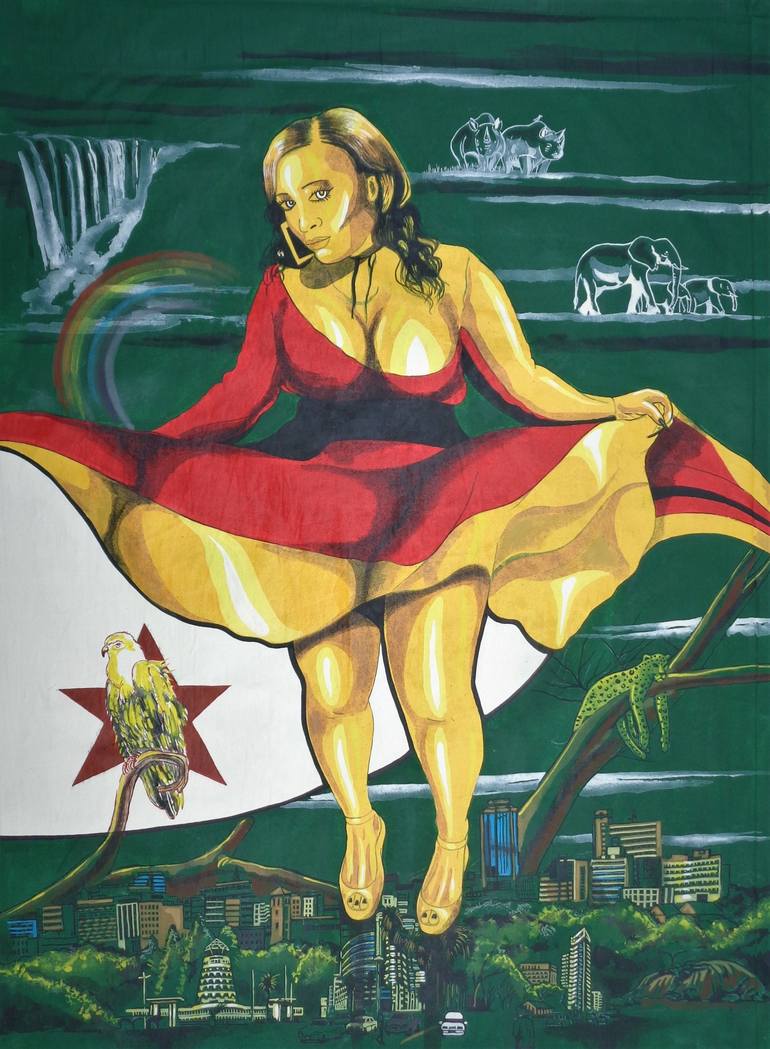 Print of Conceptual Women Paintings by Oliver Martin Okoth
