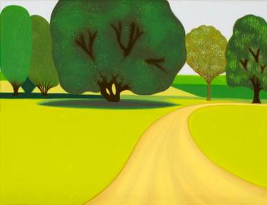 Original Art Nouveau Landscape Painting by Jeroen Allart