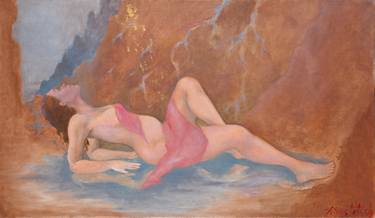 Original Art Deco Nude Painting by Natasha Kimstatsch 