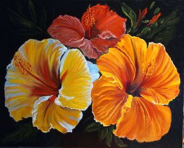 Original Impressionism Floral Painting by Jenny Jonah