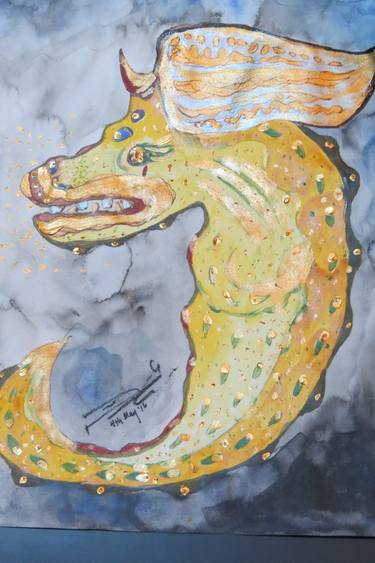 Original Abstract Expressionism Classical mythology Painting by Naserimah N