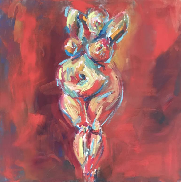 Print of Expressionism Nude Paintings by Roberta J Heslop