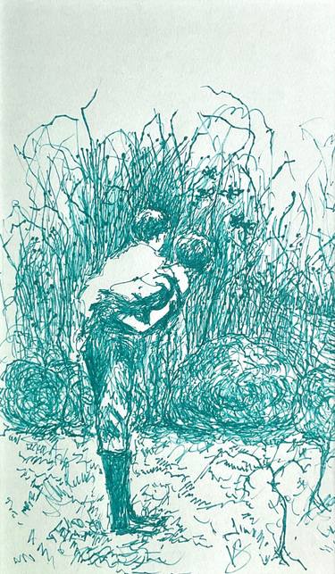 Original Classicism People Drawings by Victoria General