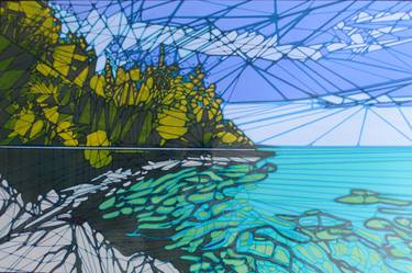 Original Geometric Landscape Painting by David Tomlin