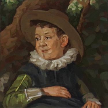 Original Fine Art Portrait Painting by Noel Perrier