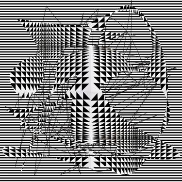 Original Abstract Patterns Mixed Media by Carlos Perez Del Moro