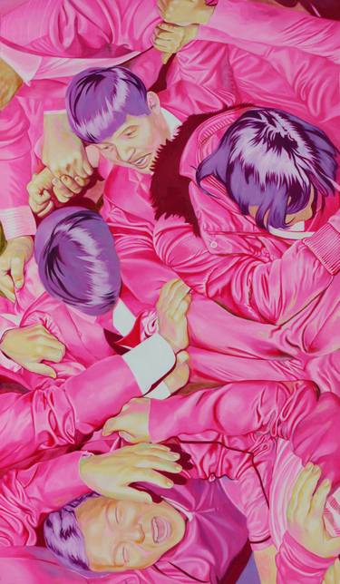 Original Abstract Expressionism Political Paintings by Su Hyun Kim