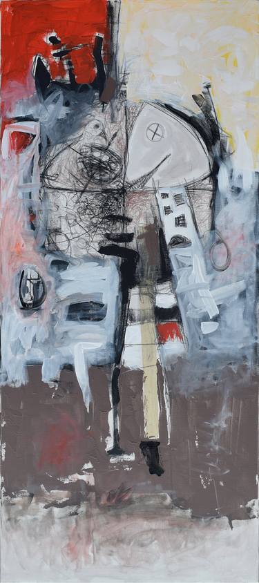 Original Abstract Expressionism Abstract Painting by Dumitru Stefan