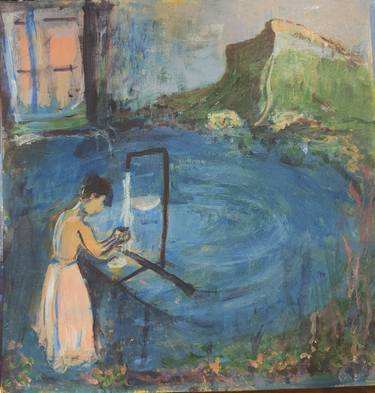 Original Expressionism People Painting by Yvonne Henry