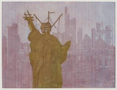 Original Figurative Cities Printmaking by Annemarie Petri