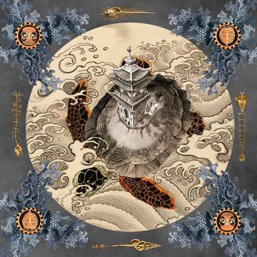 Original Conceptual Animal Mixed Media by Natalia Kolpakova