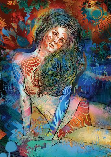 Original Street Art Graffiti Printmaking by Ladislav Hubert