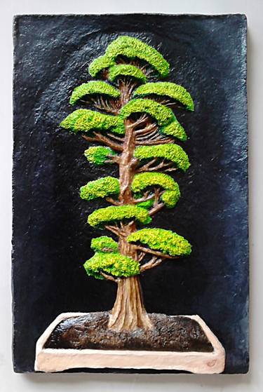 Original Portraiture Tree Sculpture by Dennis Tolentino