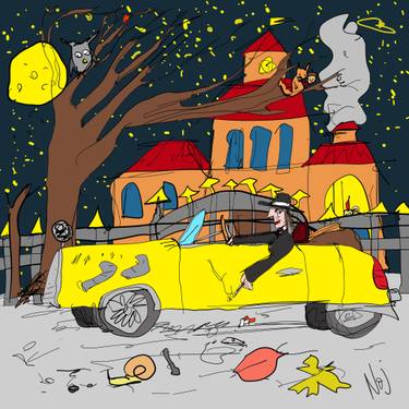 Original Abstract Cartoon Mixed Media by Mattia Paoli