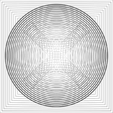 Original Abstract Geometric Mixed Media by Mattia Paoli