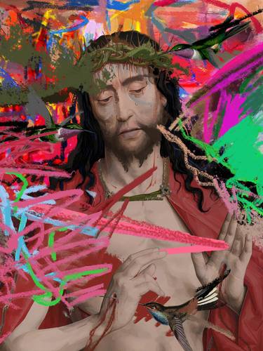 Original Abstract Expressionism Classical Mythology Digital by José Luis Guerrero