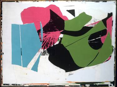 Original Abstract Expressionism Abstract Collage by Michael Cutlip