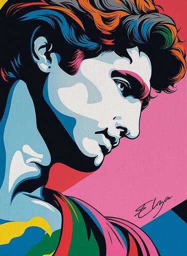 Original Pop Art Classical mythology Paintings by Elena Zaharia