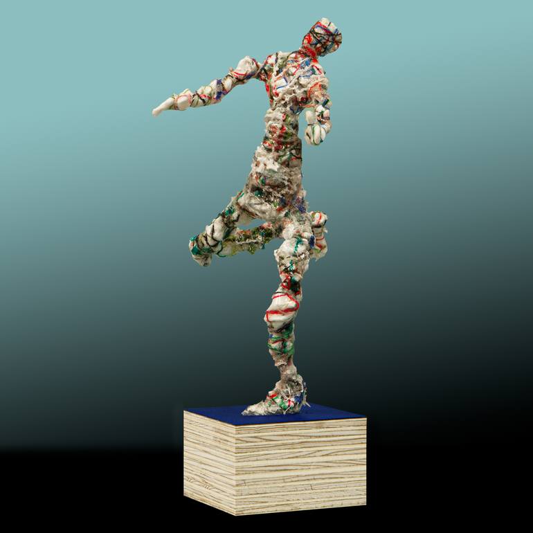 Original Abstract Expressionism People Sculpture by Wim Heesakkers
