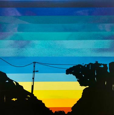 Original Abstract Landscape Painting by Mátyás Czanik