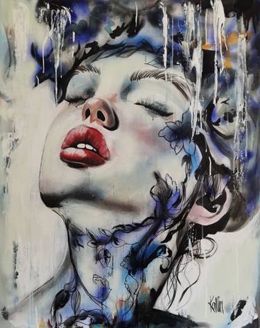 Original Street Art Abstract Painting by Nim Kanim