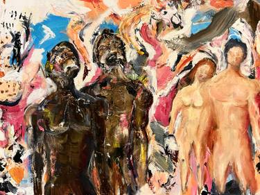 Original Abstract Expressionism Love Painting by Zhang Mingyang