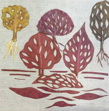Original Conceptual Tree Collage by Magali Batte Gauthier